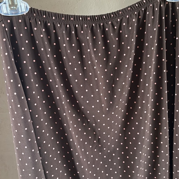 Cocoa brow with pink polka dots skirt BCBG Maxazria Sz Small - Picture 13 of 16